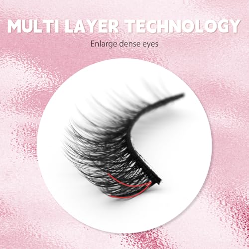 False Eyelashes Cat Eye Fluffy Lashes - Natural Look - Black - 20 Pairs