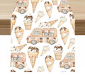 Summer Ice Cream Table Runner Brown Chocolate - 13x36in Farmhouse Decor