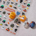 Halloween Nail Stickers Spooky Cute Decals Pumpkin Ghost Cat Skull Style 36