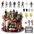 Zombie Cake Decoration Set with Figures and Accessories for Halloween Birthday