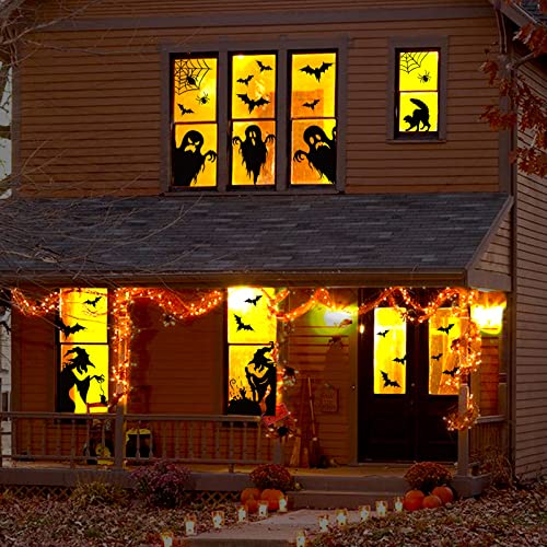 Halloween Window Clings Decorations - Scary Witch Silhouette for Windows - Variation: Witch