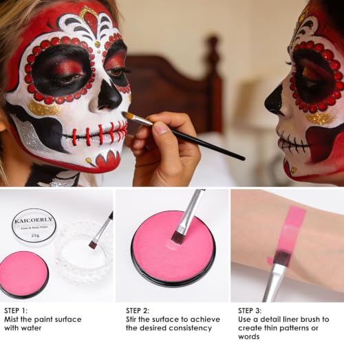 Water Based Green Face & Body Paint Palette for Halloween & Creative Looks - Dark Green