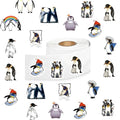 Penguin Stickers Set - 500 Self-Adhesive Cartoon Decals for Crafts & Decoration