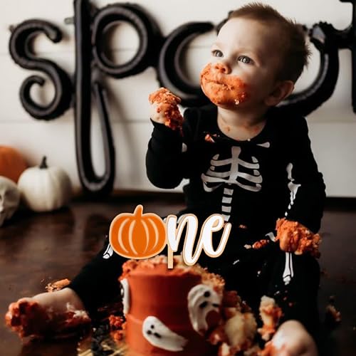 Pumpkin First Birthday Cake Topper - Wooden Pumpkin ONE Celebration Decor