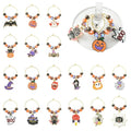 Halloween Festival Theme Wine Glass Charms - 18 Pcs Ring Set for Tasting Party Decor