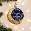 Lasso The Moon Glass Christmas Ornament - Handcrafted Holiday Decoration