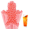 Plastic Gingerbread Man Drinking Straws - 100 Pack for Christmas Parties