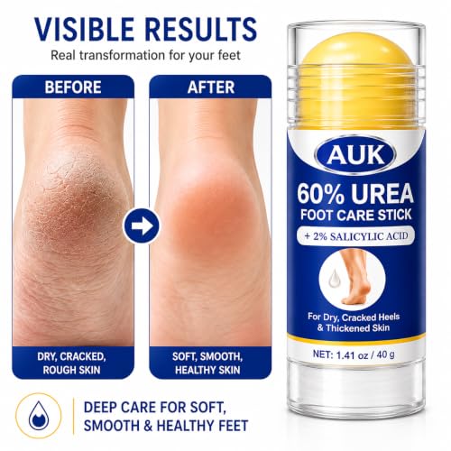 Foot Care Stick with Urea & Salicylic Acid for Dry Cracked Heels, 1.41 oz