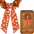 VitalCozy Fall Pumpkin Wreath Sash - Yellow Seasonal Door Decor