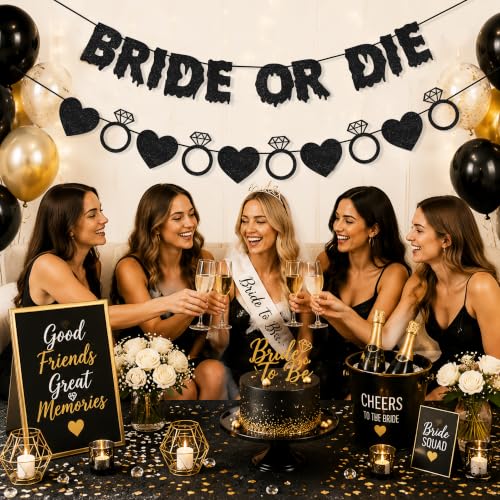 Bride or Die Bachelorette Banner Set - Bridal Shower Party Decorations