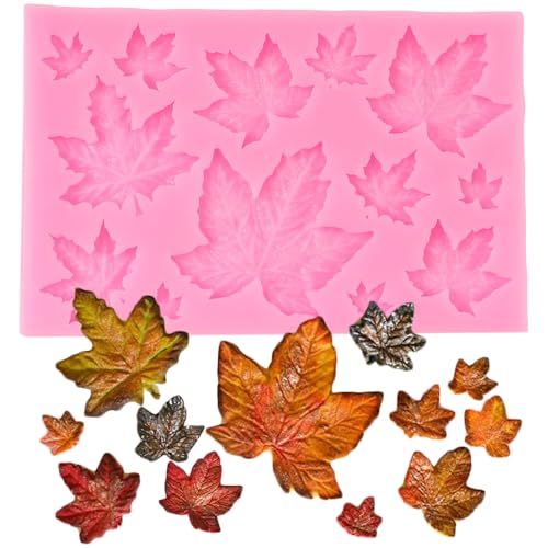 Autumn Maple Leaf Silicone Mold for Cake Decorating - Style D
