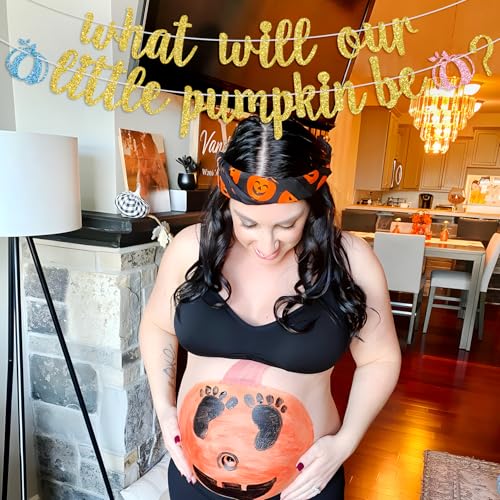 Little Pumpkin Baby Shower Banner Fall Halloween Thanksgiving Party Decorations