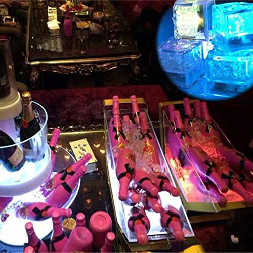 72 Pack MultiColor Waterproof LED Ice Cubes - Light Up Drinking Ice for Parties & Weddings