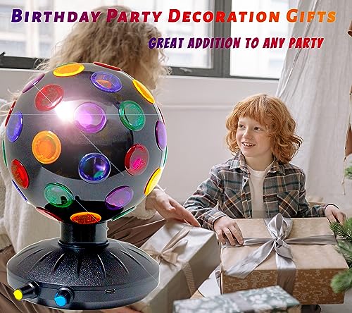 6 Inch Rotating Disco Ball Light with Adjustable Brightness and Speed - Party, DJ, Club Decor