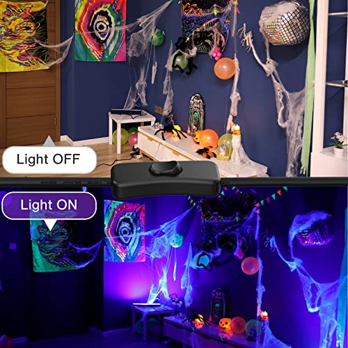 4PCS 40W Black Light LED Bar for Glow Parties, Halloween, Body Paint, Stage & Bedroom Lighting - Variation of 4 / 40 Watts
