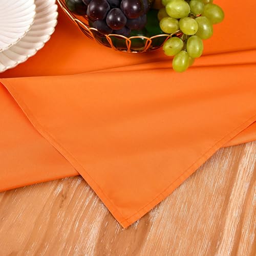 Waterproof Orange Table Runner 60 Inch Long - Heavy-Duty Polyester, Stain & Wrinkle Resistant