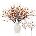 Halloween Candy Corn Artificial Stems - 8 Count, 20 Inch Fall Decor with Fake Candies - Spooky Autumn Vases Arrangement