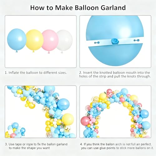 Pastel Balloon Arch Kit with 146 Latex Balloons for Party Decor