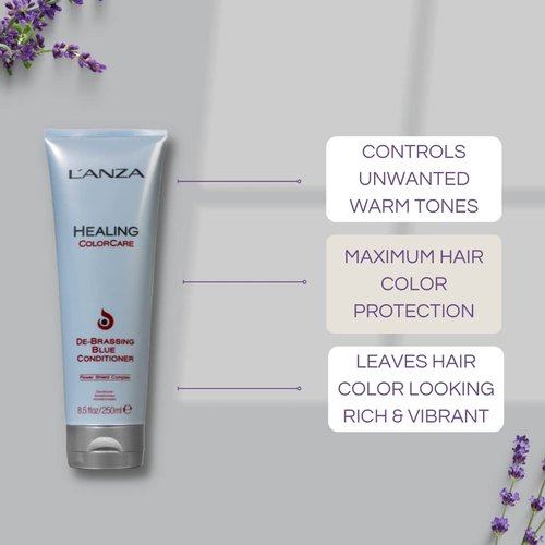 L'ANZA Healing ColorCare Blue Conditioner - Professional Color Toning Haircare | Sulfate-Free Formula
