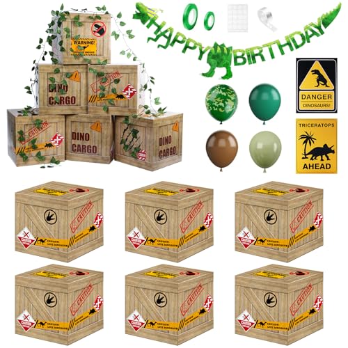 Dinosaur Party Decorations Kit - Balloons, Banner, Vines & Table Centerpieces
