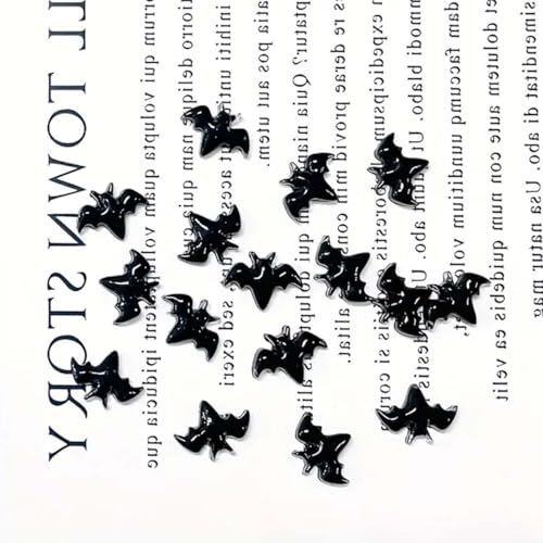 Halloween Nail Charms 3D Bat Rhinestones Set - Nail Art Decorations for Acrylic Nails - Variation Nail Charms 06
