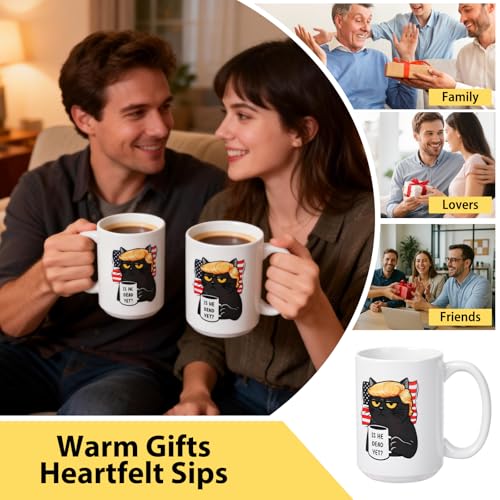 Black Is He Dead Yet Coffee Mug 15 oz Ceramic Funny Gift for Liberals