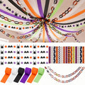 Halloween Paper Chain Set with Spider Bat Garlands - 700 Sheets, Patterned Decor, Printed Halloween 700Pc