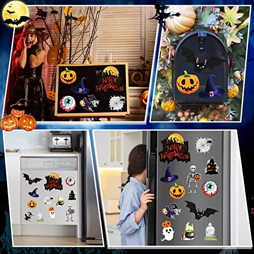 Halloween Magnets Set - 12 Reusable Fridge & Car Decorations - Fresh Style