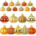 24 Pcs Fall Pumpkin Tree Ornaments - 3D Hanging Decorations for Autumn & Thanksgiving