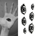 Oottati Small Cute Temporary Tattoo Horror Halloween Eye X-166 - 2 Sheets