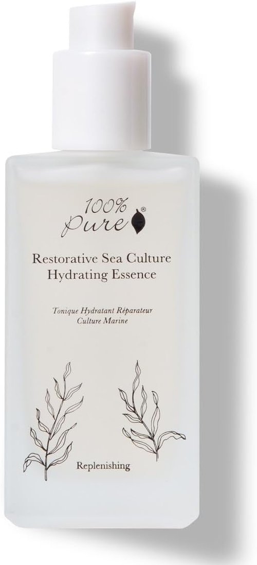 100% PURE Hydrating Toner - Restorative Sea Essence with Organic Witch Hazel & Hyaluronic Acid | 4 Fl Oz