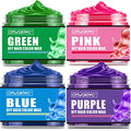 Temporary Hair Color Wax Set - 4 Vibrant Colors for Easy, Washable Styling