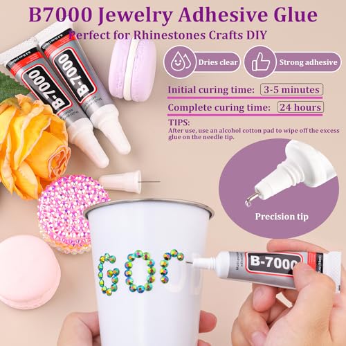 Emerald Black AB Flatback Rhinestones with B7000 Glue - Jewelry Crafts & DIY