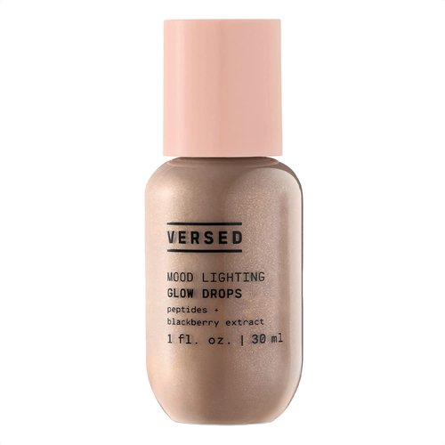 Versed Mood Lighting Luminizing Glow Drops - Sheer Bronzed Liquid Highlight with Antioxidants & Hydrating Hyaluronic Acid | Vegan 1 fl oz