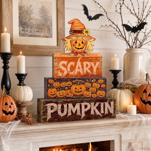 Halloween Scarecrow Decor Indoor for Kitchen & Home - Rustic Farmhouse Style - Variation: Scarecrow