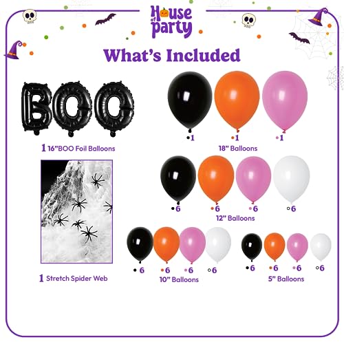 Pink Halloween Balloon Arch Kit 80 Pcs with