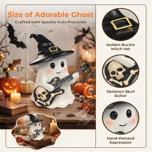 Big Halloween Rocking Ghost Figurine - Cute Indoor Home Decoration