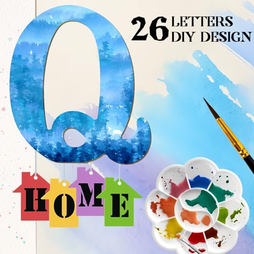 15 Inch Unfinished Wooden Letters for Crafts & Decorations - Wood-S Variation