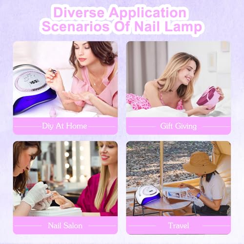 White UV LED Nail Lamp 288W Professional Gel Dryer with Smart Sensor & 4 Timers
