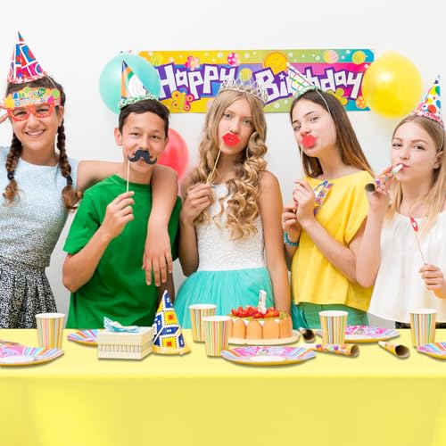 Light Yellow Plastic Table Cover Roll 54 Inch x 1200 Inch Disposable for Parties