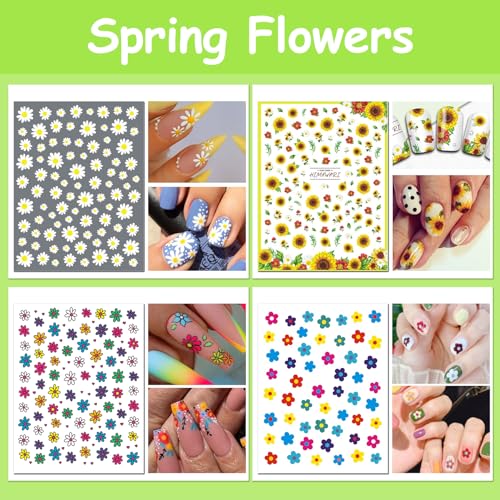 All Seasons Holiday Nail Stickers Pack - 24 Sheets for Year-Round Nail Art