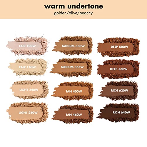 e.l.f. Camo Powder Foundation Light 250 W - Lightweight Buildable Long-Lasting Makeup