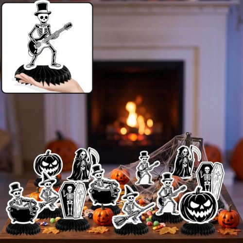 Halloween Skeleton Banner & Table Decor Set for Indoor Parties