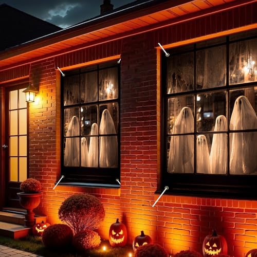 Halloween Window Cover Spooky Ghost Banner 31x47in - Variation Ph03429