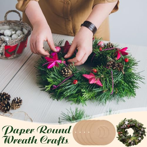 DIY Wreath Rings Bulk Set - 40 Pcs Cardboard Wreath Forms 7.87 Inch