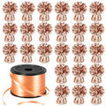 24 Rose Gold Balloon Weights Metallic Anchor - Heavy Balloon Holders & Ribbons