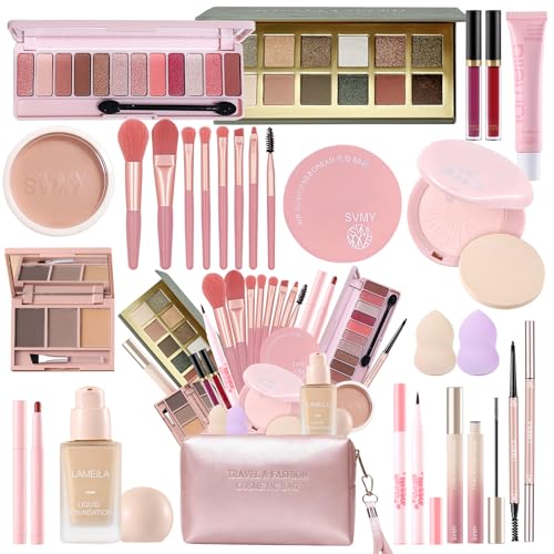 Complete 25-Piece Makeup Kit for Women and Teens - All-in-One Cosmetic Set