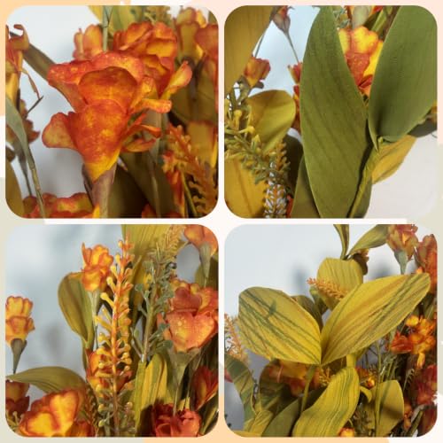 Fall Orange Wreath - 24-Inch Handmade Fall Harvest Farmhouse Decor - Variation of THIS listing