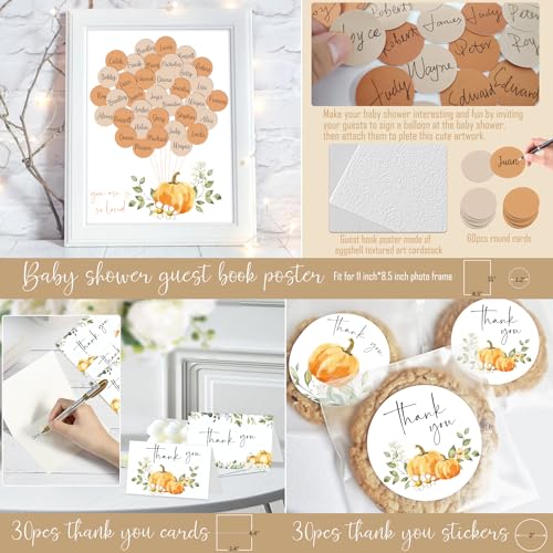 Baby Shower Decorations Kit with Pumpkin Theme for Fall Gender Reveal Party