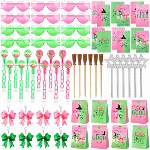 73-Piece Halloween Witch Party Favors Set Pink Green Decorations Gifts